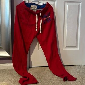 Hollister Men’s Small Red Sweatpants